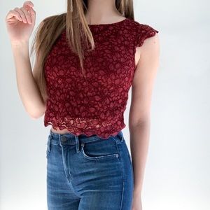 Talula Lace Sleeveless Crop Top - Size XS